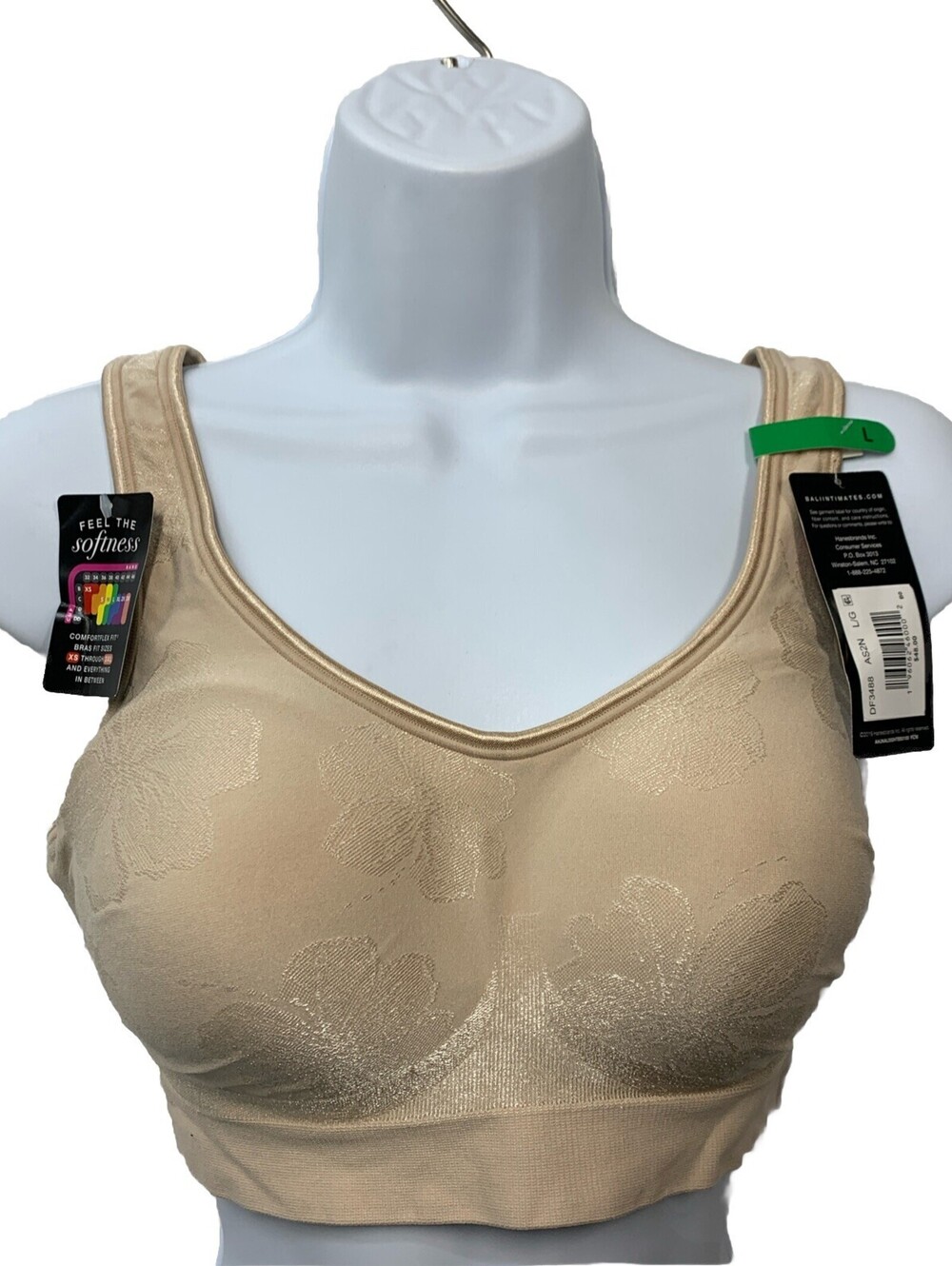 Bali Women's Comfort Revolution ComfortFlex Fit Shaping Wirefree Bra Size Large